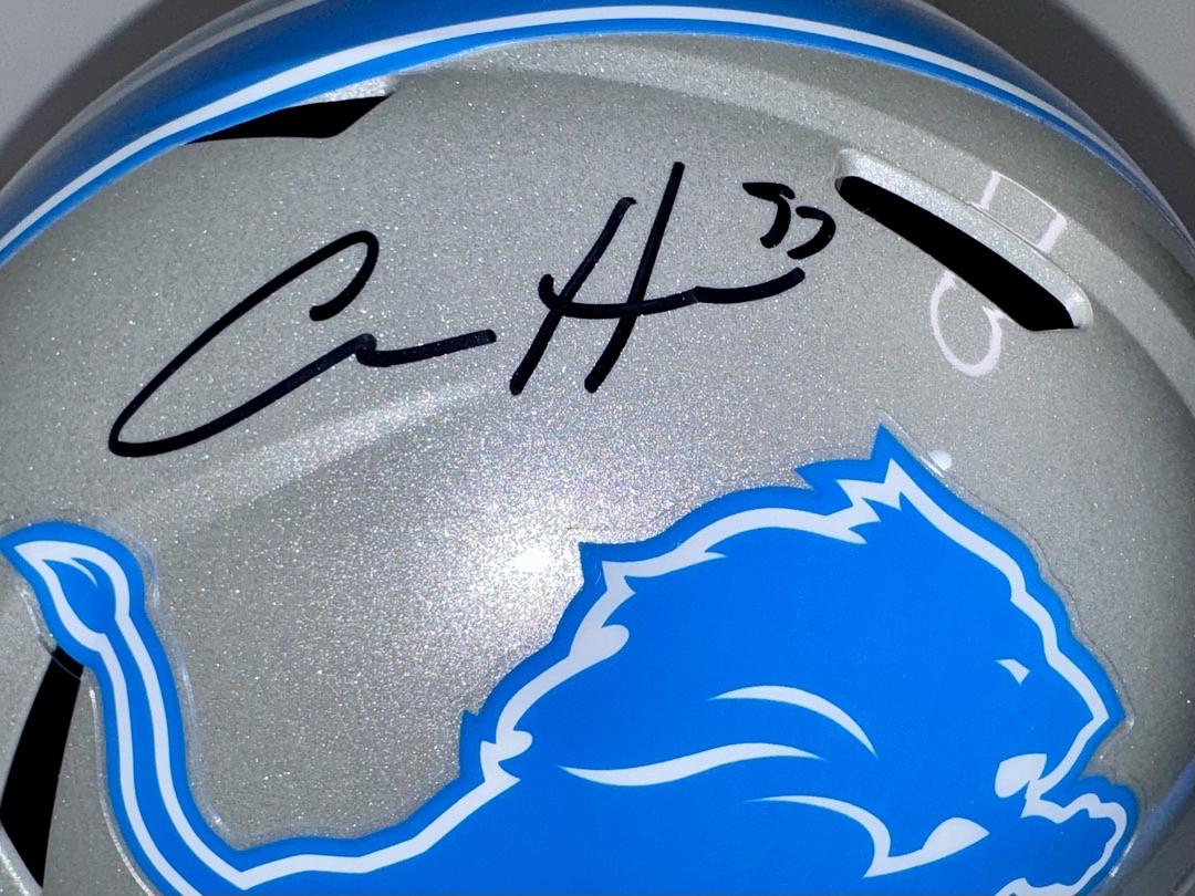 Aidan Hutchinson (Lions) signed full size replica helmet - Beckett COA